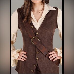 Disney Pirates of the Caribbean Women’s Top Blouse Elizabeth Swann Large Costume